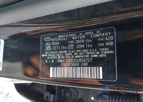 2025 Hyundai Elantra Sel Convenience z USA, uszkodzony, nr VIN KMHLS4DG2SU854727
